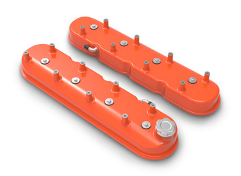 Holley Tall LS Valve Covers With Coil Mounting Post - Factory Orange 241-164