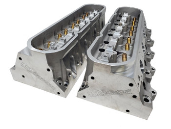 LSXceleration XF1 Cathedral Port 255cc/64cc 11° CNC Cylinder Heads - Bare 15-161000-2