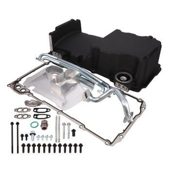 LSXceleration Low Profile Front Sump Black LS Oil Pan Kit 17-302-4B