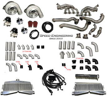 Speed Engineering LS Swap Universal Twin Turbo Kit for A-Body, F-Body, C10  Trucks 32-TwinKit-Swap