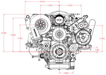 ProCharger LS Reverse Engine Swap HO P-1SC-1 Intercooled Supercharger Kit - 1GQ400-P1SC1-I