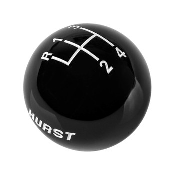 Hurst Shifter Knob 4-Speed 3/8"-16 Threads Black 1637627