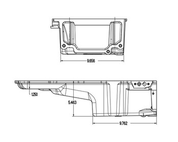 Holley LS Swap Oil Pan Natural Front Clearance (302-2)