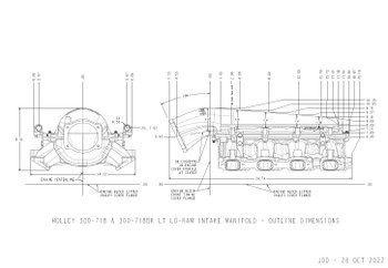 Holley EFI GM Gen V LT Lo-Ram Top-Feed Manifold Kit w/ Fuel Rails 300-718
