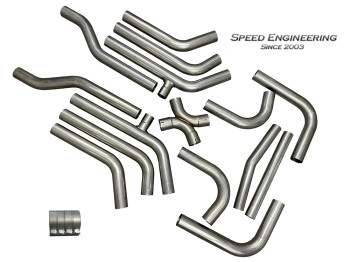 Speed Engineering Universal LS Swap Deluxe 3" Exhaust Builder Kit (304 Stainless) 25-1112