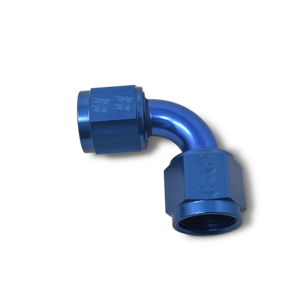 Russell 90 Degree AN Female Swivel Coupler Fitting - Blue Russell 90 Degree AN Female Swivel Coupler Fitting - Blue
