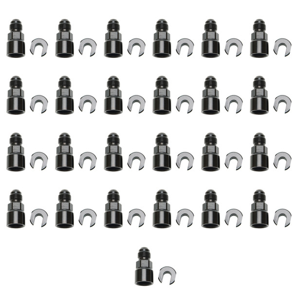 Russell -6 AN Male to 3/8" SAE Female Quick-Disconnect Capped EFI Adapter Fitting 25 Pack
