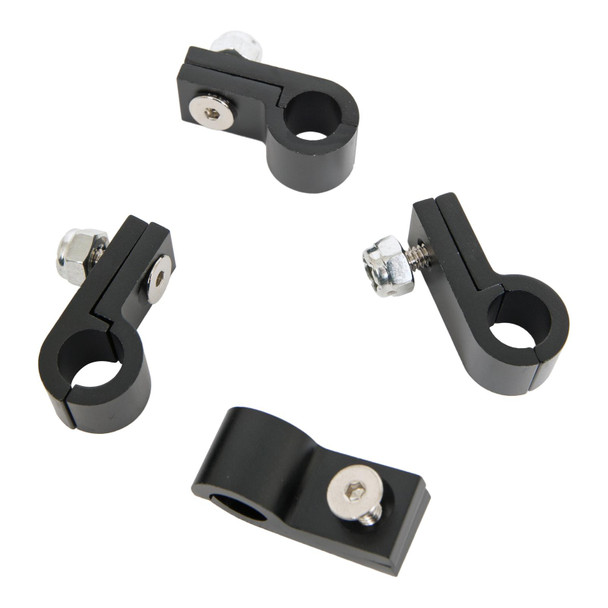 Russell -6 AN Tubing Clamp 4 Pack - Black (654253)