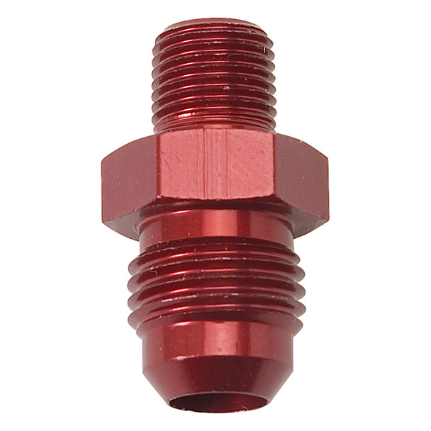 Russell AN Male Flare to NPT Male Adapter Fitting - Red