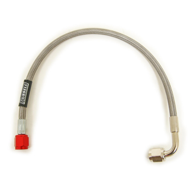 Russell -4 AN 90 Degree to Straight Fuel Line Assembly 15" - Red End (658240)