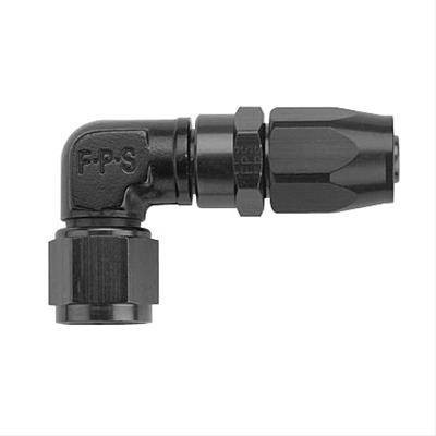 Fragola 200106-BL 6 AN Push Lock Straight Aluminum Hose Fitting - Black, Fuel Systems, IMCA USRA