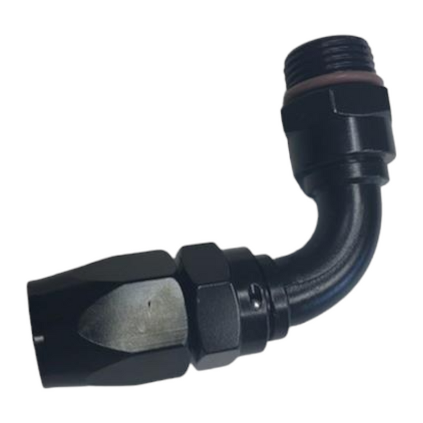 Fragola -10 AN Male Rad. x 90 Degree Direct Fit Hose End Pro-Flow Series 2000 (229010-BLRAD)