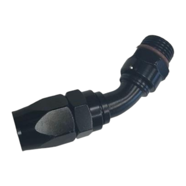 Fragola -12 AN Male Rad. x 45 Degree Direct Fit Hose End Pro-Flow Series 2000 (224512-BLRAD)