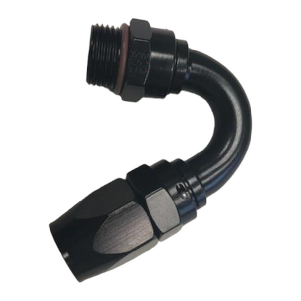 Fragola -10 AN Male Rad. x 150 Degree Direct Fit Hose End Pro-Flow Series 2000 (231510-BLRAD)