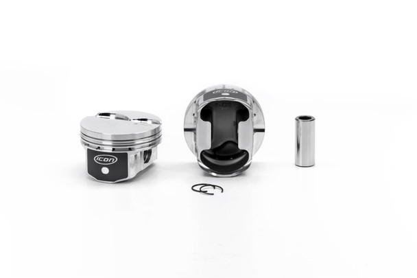 Icon Premium GM LS 3.780 Bore 3.622 Stroke Flat Top Forged Piston Kit IC545CKTS.STD