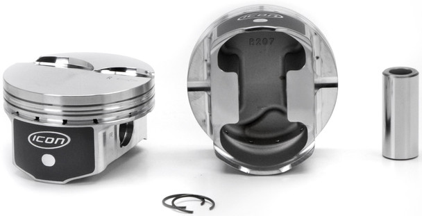 Icon Premium GM LS 3.913 Bore 3.622 Stroke -3cc Flat Top Forged Piston Kit IC549CKTS.015