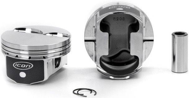 Icon Premium GM LS 4.065 Bore 3.622 Stroke -4cc Flat Top Forged Piston Kit IC551CKTS.065