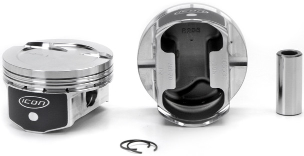 Icon Premium GM LS 4.005 Bore 3.622 Stroke Dish Forged Piston Kit IC553CKTS.005