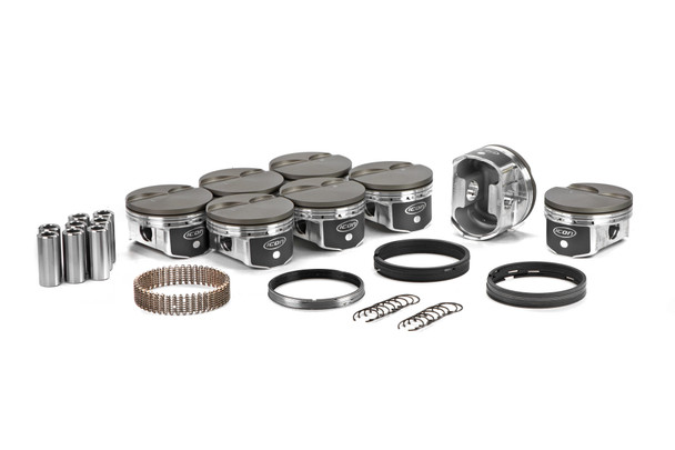 Icon Elite GM LS 3.905 Bore 3.622 Stroke -3cc Flat Top Forged Piston Kit IC521CAKTS.005