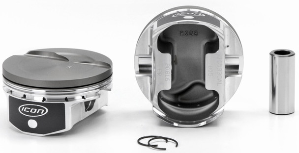 Icon Elite GM LS 4.030 Bore 4.000 Stroke -8cc Dish Forged Piston Kit IC533CAKTS.030