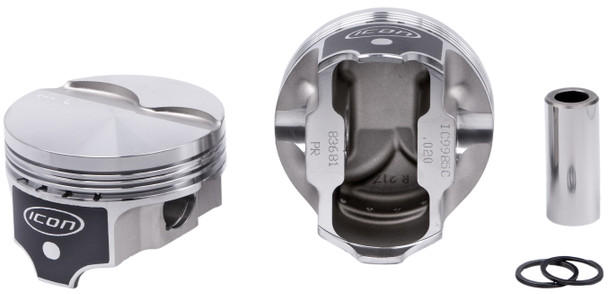 Icon FHR GM LS 4.005 Bore 4.000 Stroke -3.3cc Flat Forged Piston Set IC9991C.005