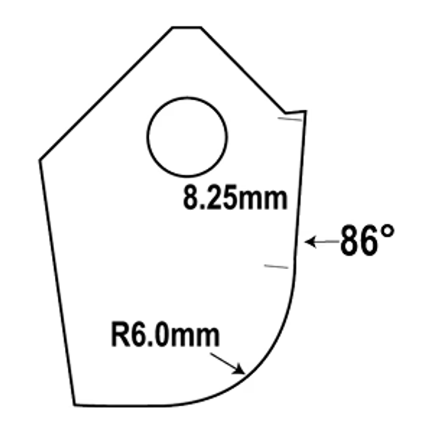 Goodson Specialty Valve Seat Cutter Blade IFT-86RB-HP