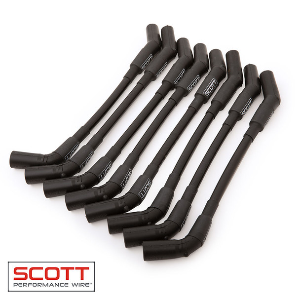 Scott Performance Wire Gen-V LT Spark Plug Wire Sets 9.5" 45-Degree High-Temp. Scott Performance Wire Gen-V LT Spark Plug Wire Sets 9.5" 45-Degree High-Temp.