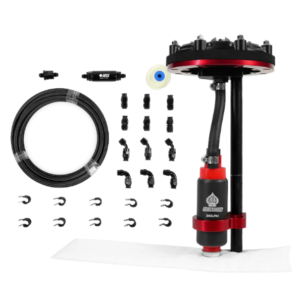 Aces Fuel Injection 340 LPH Tank Conversion Pump Module w/Internal Regulator /20' PTFE Hose Kit AF4020