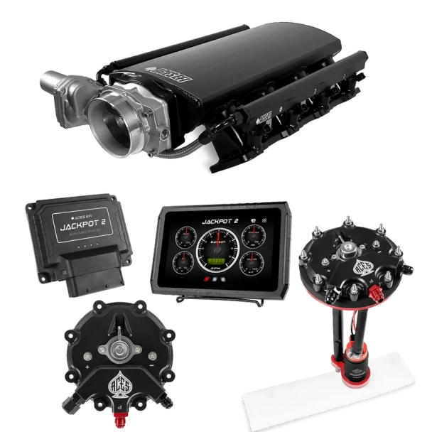 Aces Jackpot 2 LS EFI Master Kit w/Tank Conversion Pump Module DBC & Trans Control - Cathedral Port