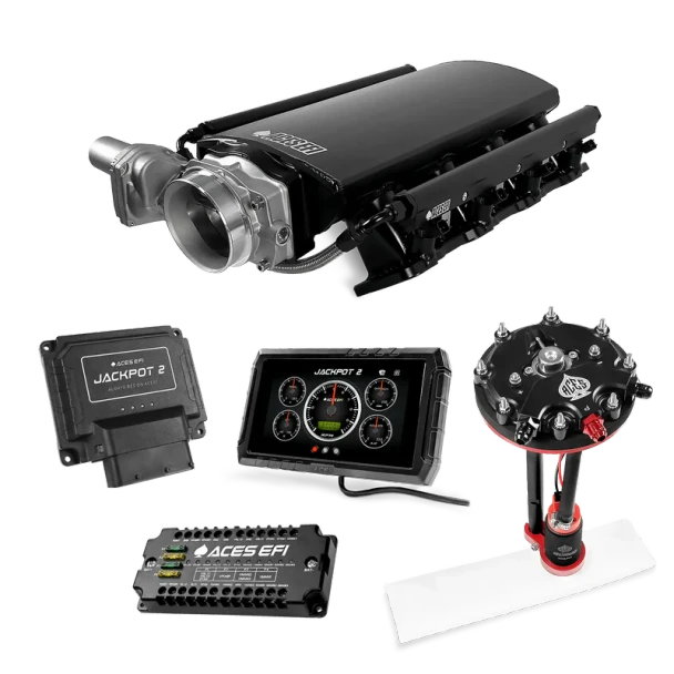 Aces Jackpot LS EFI Master Kit w/Tank Conversion Pump Module DBW & Manual Trans - Cathedral Port