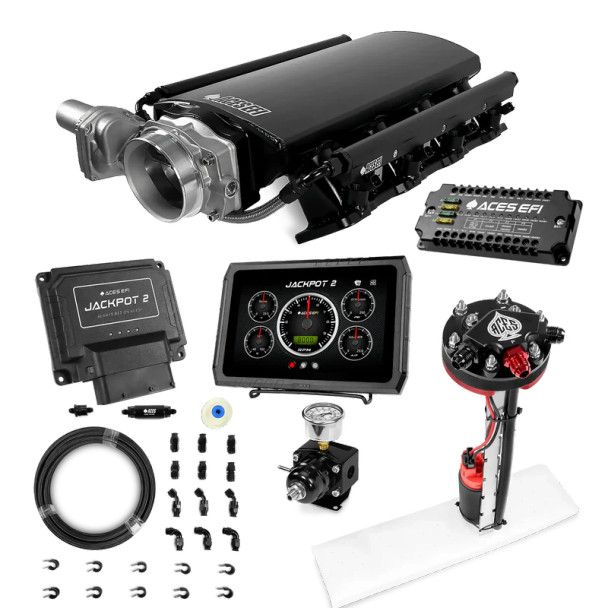 Aces Jackpot 2 LS7 EFI Master Kit w/Tight Fit Fuel Pump/Intake Manifold/PTFE Hose Kit - DBW & Manual Trans