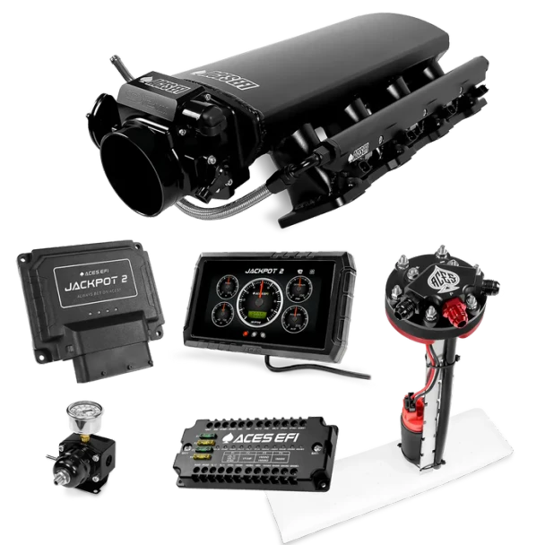 Aces Jackpot 2 LS EFI Master Kit w/Tight Fit In-Tank Pump Module DBC & Trans Control - Cathedral Port