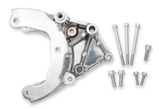 Holley LS/LT High-Mount A/C Accessory Drive Bracket 20-133P Polished - Passenger Side