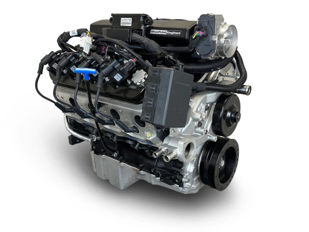 BluePrint Engines Pro Series LS 376 C.I. 525HP Base Dressed Crate Engine w/Holley Terminator X EFI System PSLS37651CTF