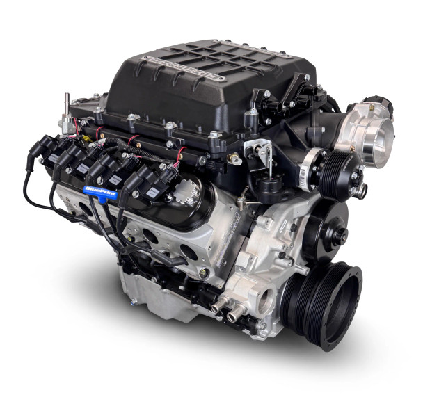 BluePrint Engines Pro Series GM LS 427 C.I. 800HP Base Dressed Crate Engine Supercharged w/Holley Terminator X EFI System PSLS4279SCT