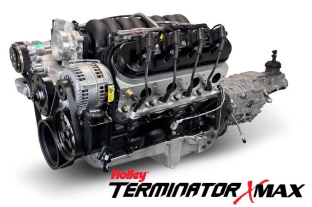 BluePrint Engines Builder Series LS 376CI 530HP Holley Terminator X EFI Long Block w/ Natural Pulley Kit, TKX Manual Trans BLS3763KTKX