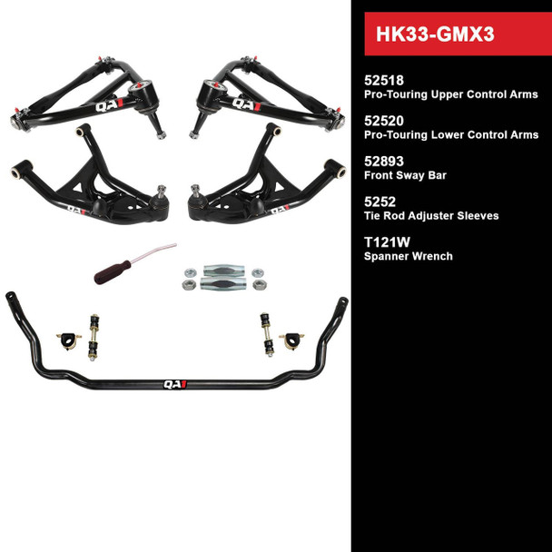 QA1 Level 3 Handling Kit 2.0 w/o Shocks 1968-74 GM X-Body HK33-GMX2