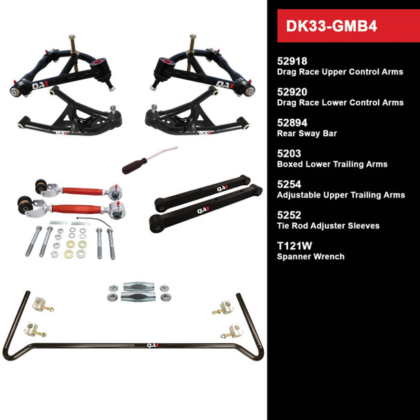 QA1 Level 3 Drag Kit w/o Shocks 1978-93 GM B-Body DK33-GMB4
