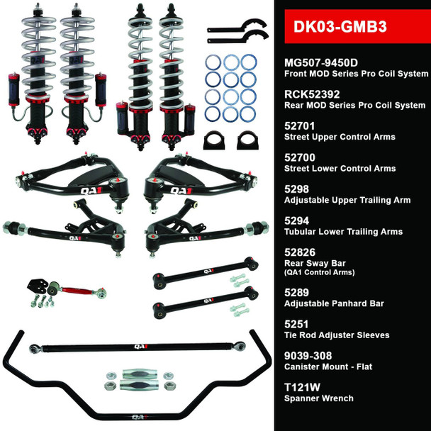 QA1 Level 3 Drag Kit w/ Shocks 1969-70 GM B-Body DK03-GMB3