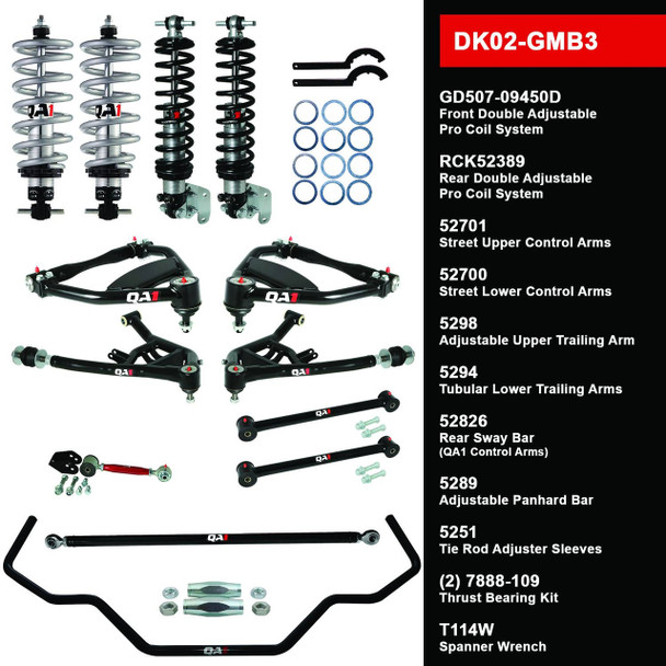 QA1 Level 2 Drag Kit w/o Shocks 1969-70 GM B-Body DK02-GMB3