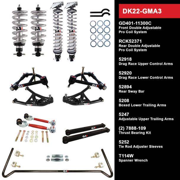 QA1 Level 2 Drag Kit w/ Shocks 1965-68 GM B-Body DK02-GMB2