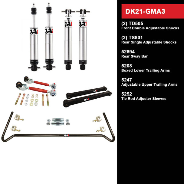 QA1 Level 1 Drag Kit w/ Shocks 1973-77 GM A-Body DK21-GMA3