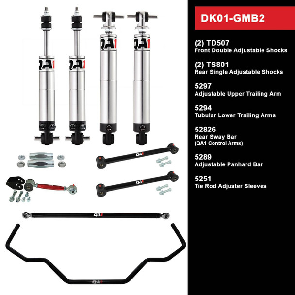 QA1 Level 1 Drag Kit w/ Shocks 1965-68 GM B-Body DK01-GMB2 (DK01-GMB2)