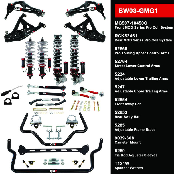 QA1 Level 3 Big Wheel Suspension Kit 1978-88 GM G-Body BW03-GMG1
