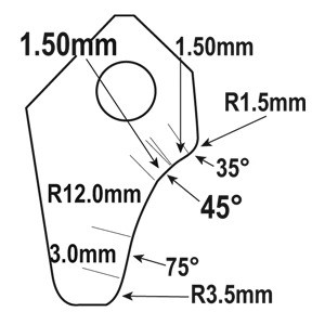 Goodson Exhaust Valve Seat Cutter Blade FT-004B-HP