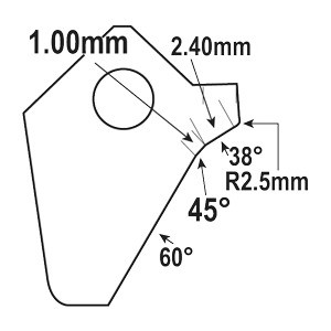 Goodson Intake Valve Seat Cutter Blade FT-068B-HP