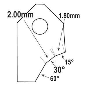 Goodson 30° Valve Seat Cutter Blade FT-30079S2