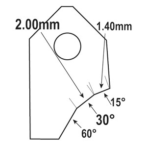 Goodson Valve Seat Cutter Blade Multi-Angle 30° FT-30071S1