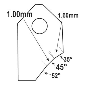 Goodson Valve Seat Cutter Blade Multi-Angle 45° FT-45039W1