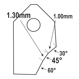 Goodson Valve Seat Cutter Blade Multi-Angle 45° FT-45051V2